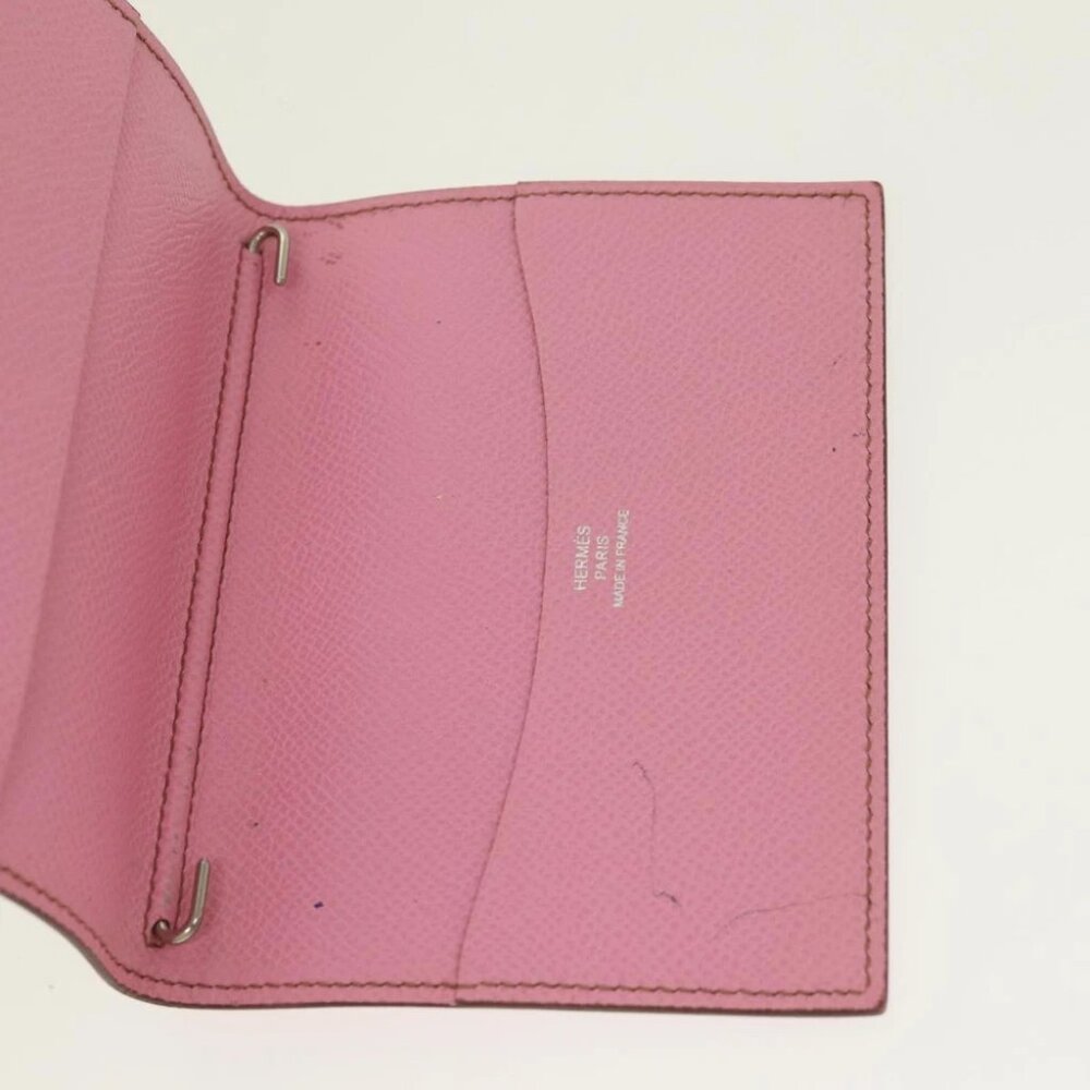 HERMES Agenda PM Day Planner Cover Epsom Leather Pink Auth 87806 - Picture 11 of 14